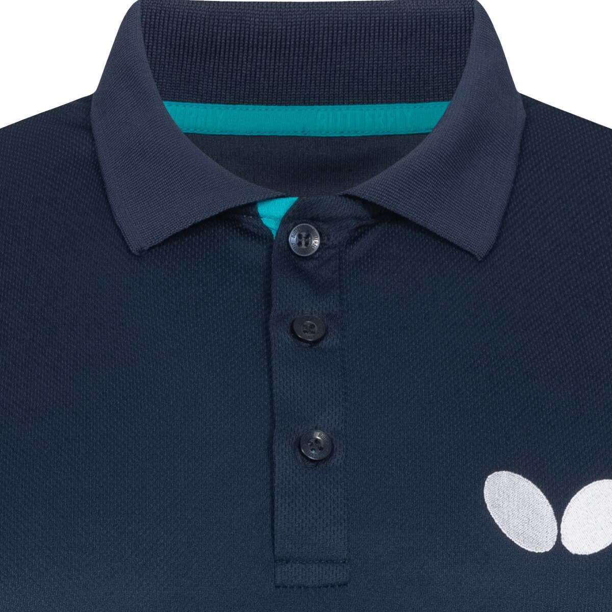 Butterfly Puren Shirt: Close-up Blue shirt buttons